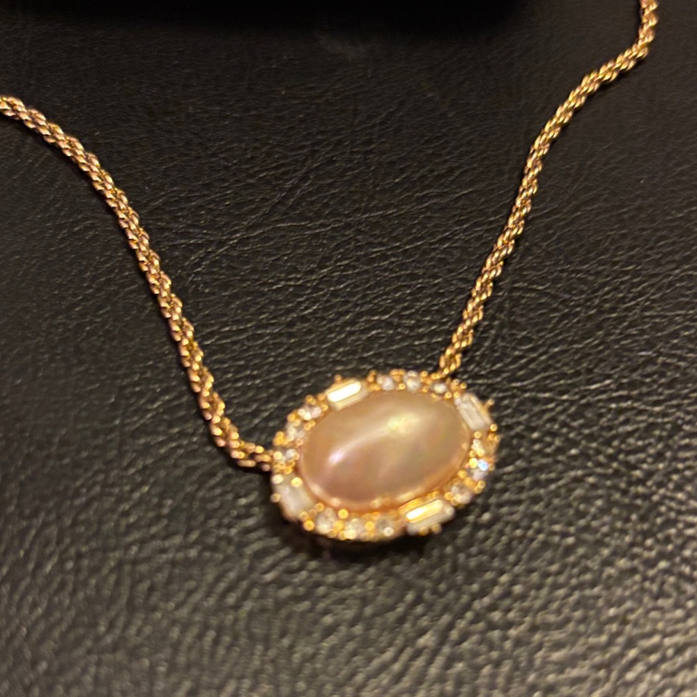 Dior Gold Necklace with Iridescent Centerpiece - Picture 2 of 6